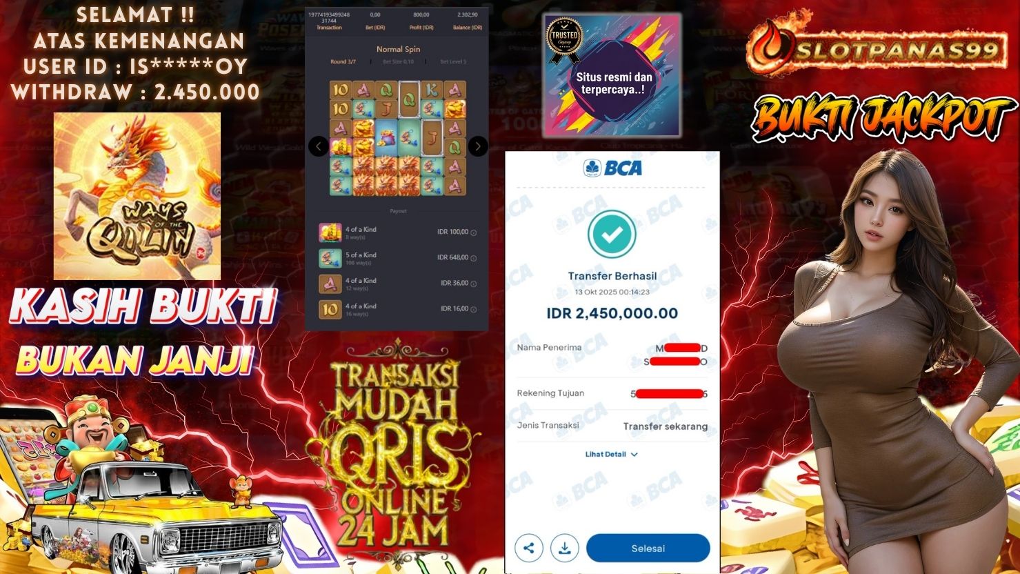 SLOTPANAS99 JACKPOT SLOT WAYS OF THE QILIN
